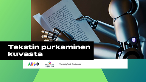Tekstin purkaminen kuvasta